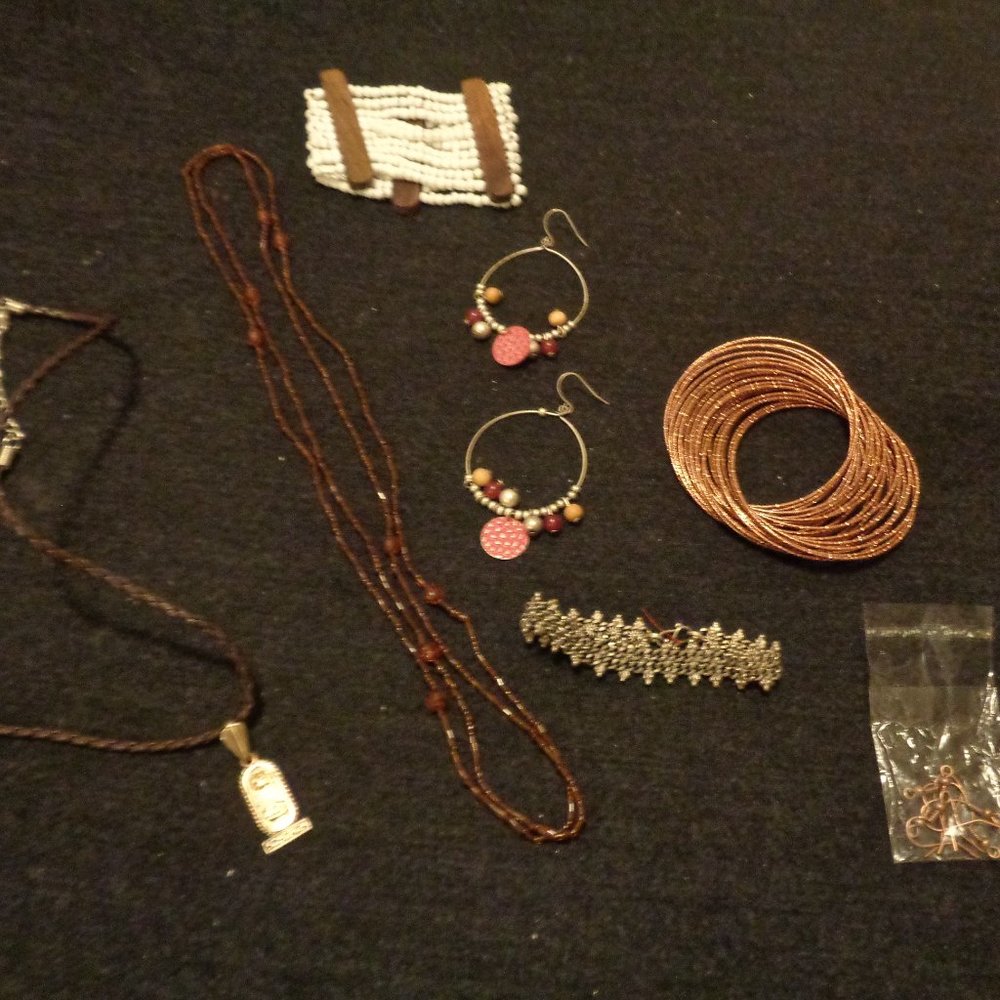 RETRO ETHNIC BOHO JEWELRY, PARTS LOT